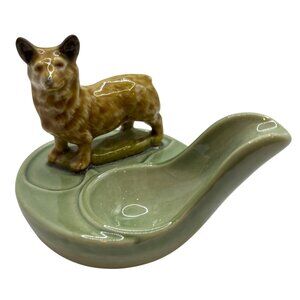 Vintage WADE England CORGI Ornamental Dog Figurine Tobacco Pipe Rest Holder